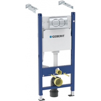 Инсталляция для унитаза Geberit Duofix Delta 458.149.21.1 с крепежом и с кнопкой Delta 01 хром
