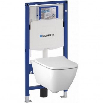 Комплект инсталляции GEBERIT DUOFIX 111.300.00.5 UP320 с подвесным унитазом SMYLE SQUARE 500.683.01.1 безободковый и крышкой-сиденьем микролифт Комплект инсталляции GEBERIT DUOFIX 111.300.00.5 UP320 с подвесным унитазом SMYLE SQUARE 500.683.01.1 безободковый и крышкой-сиденьем микролифт