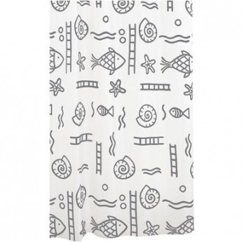 Штора для ванной GEBERIT RIDDER NEPTUN 46317 серая 180x200 Штора для ванной GEBERIT RIDDER NEPTUN 46317 серая 180x200