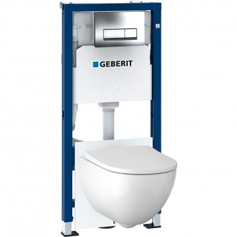 Унитаз с инсталляцией подвесной GEBERIT ACANTO 500.128.21.A с горизонтальным выпуском Унитаз с инсталляцией подвесной GEBERIT ACANTO 500.128.21.A с горизонтальным выпуском